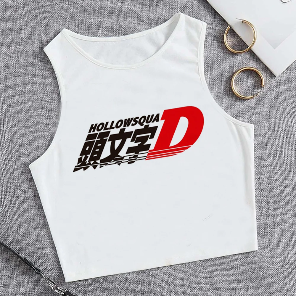 

Топ initial d в эстетическом стиле, уличная одежда, женский укороченный топ fairycore Kawaii cyber y2k