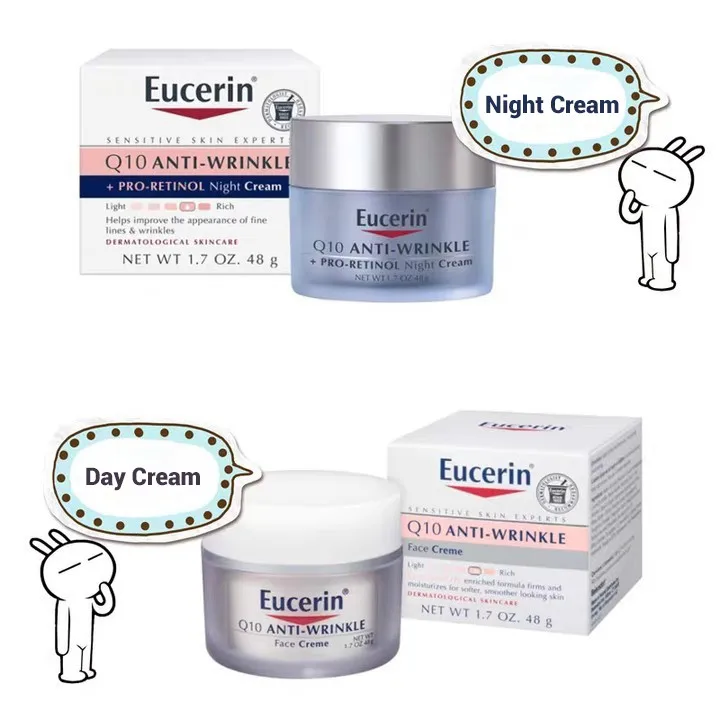 

Eucerin Original Q10 Anti Aging Day/Night Face Cream Pro Retinol Whitening Nourishing Moisturizing Wrinkle Removal Skin Care