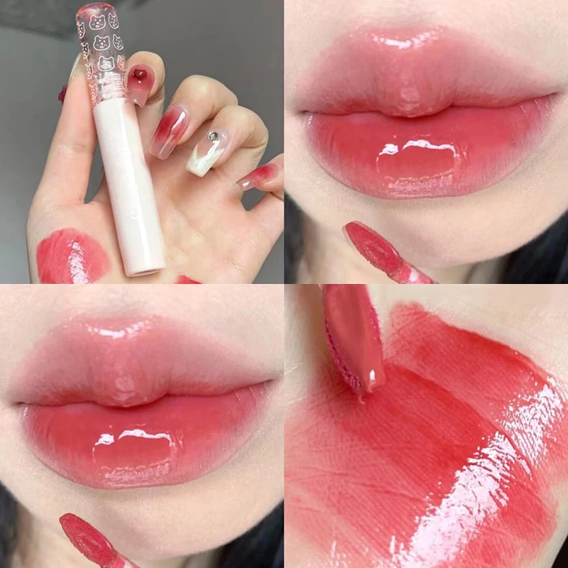 

Pink Color Red Brown Tint Mirror Lip Gloss Long Lasting Clear Liquid Lipstick Autumn Winter Lips Makeup For Women Beauty