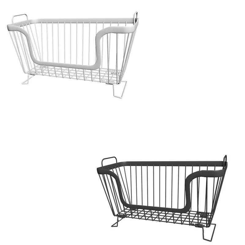 

Stackable Storage Basket Kitchen Table Multi-Layer Rack Vegetable Fruit Snack Iron Metal Shelf Room Organizer