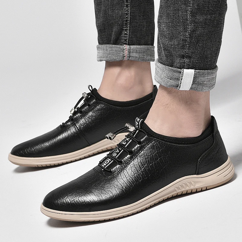 Men Genuine Leather Casual Shoes 