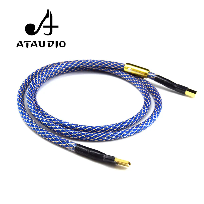 

ATAUDIO USB Cable Silver-plated G5 Hifi usb Cable High Quality 6N OFC Type A-B DAC Dataaudio equipment and music equipment