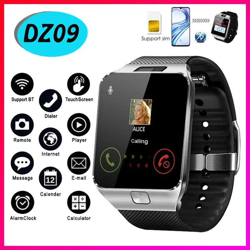 

2022 new DZ09 Smart Watch Support SIM Digital Clock Touch Screen Smartwatch Camera Bluetooth Fitness Tracker PK A1