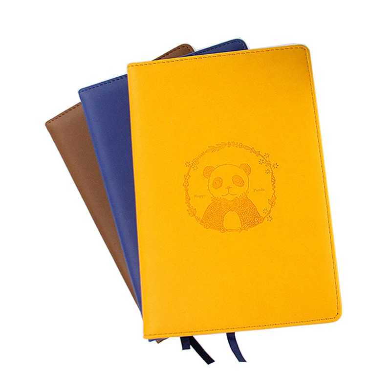 A5 Panda Creative Notebook Office Business Agenda This Student Stationery Notepad PU Leather Hand Account Diary Sketchbook