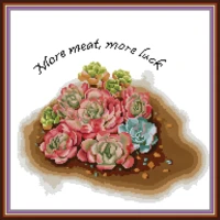 succulents embroidery stamped cross stitch patterns kits printed canvas 11ct 14ct needlework cross stitch