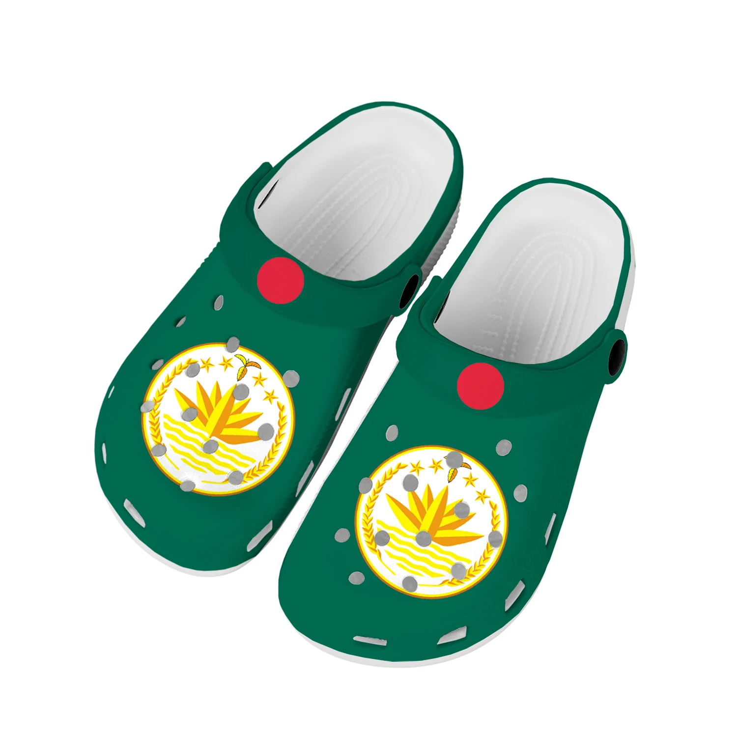 

Сабо для дома с флагом Бангладеш, обувь для воды на заказ для мужчин и женщин, обувь для подростков из Бангладеш, дышащие тапочки с отверстия...