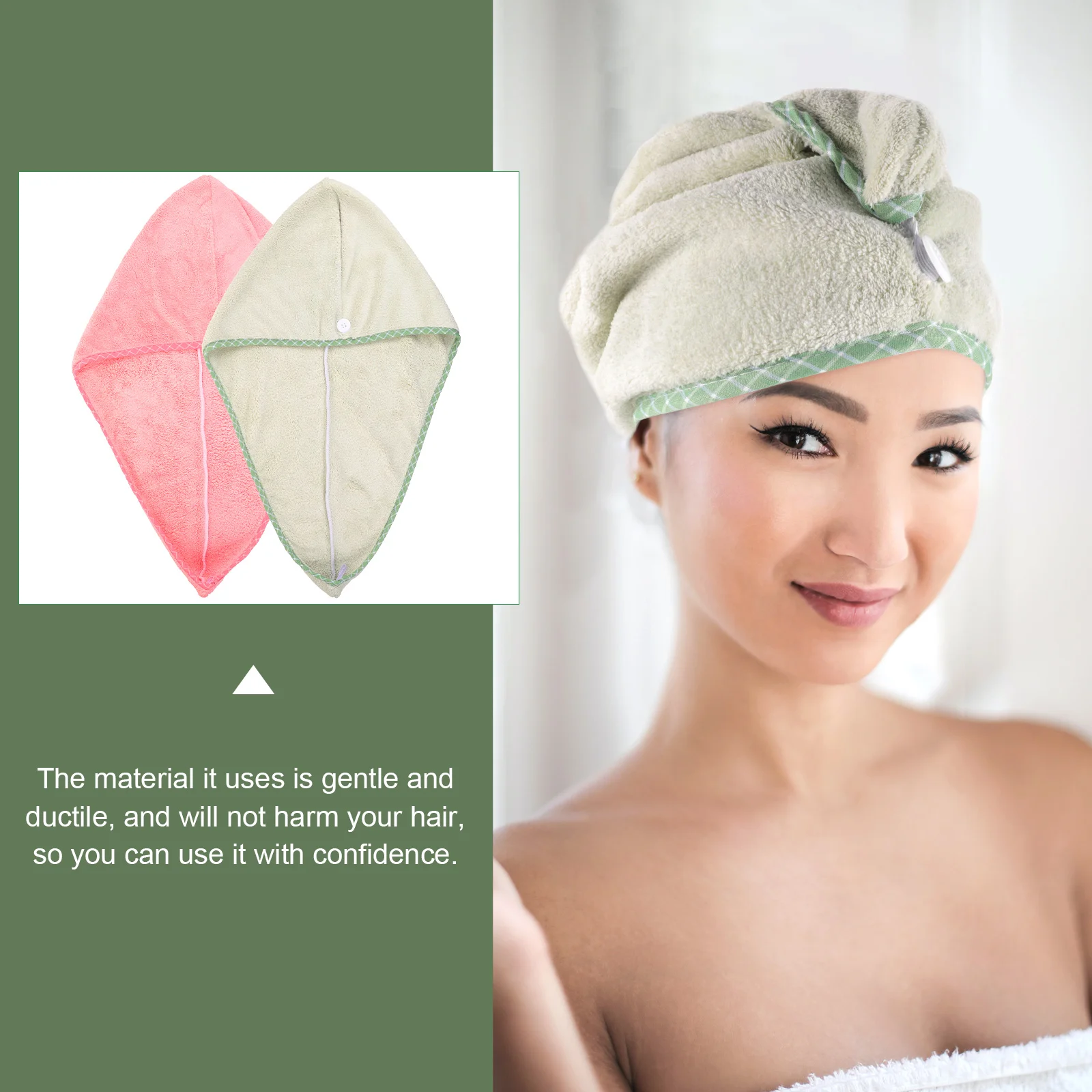 

10 pcs Dry Hair Hair Drying Towel Convenient Daily Use Fast Drying Bath Towels Water-Absorption Hair Wrap for Girls