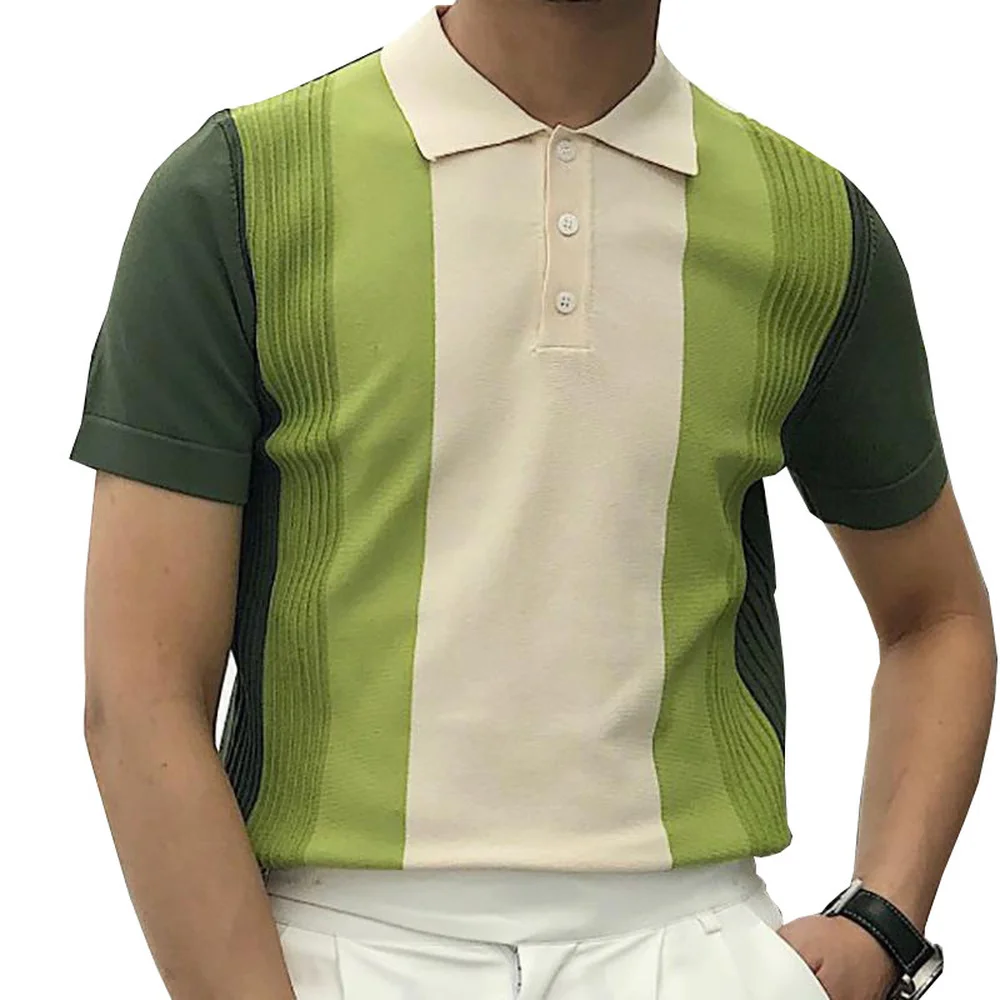 

ERIDANUS Men Summer Short-sleeved Top Green Lapel Short-sleeved POLO Shirt Slim Business Polo Shirt Men Cotton PoloShirt MTP197