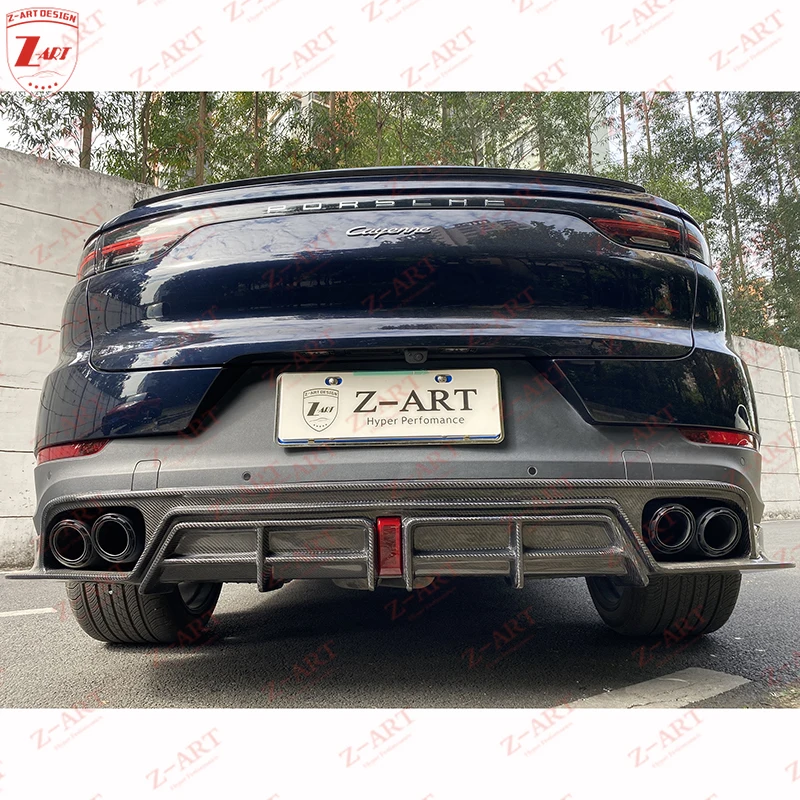Задний диффузор для Cayenne из углеродного волокна Porsche 9YA задний подбородок нового