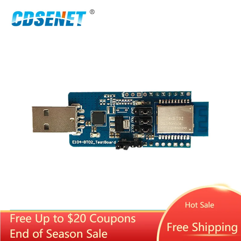 USB-тестовая плата CP2102 BLE в TTL CDSENET E104-BT02-TB для модуля Blue-tooth DA14580 E104-BT02