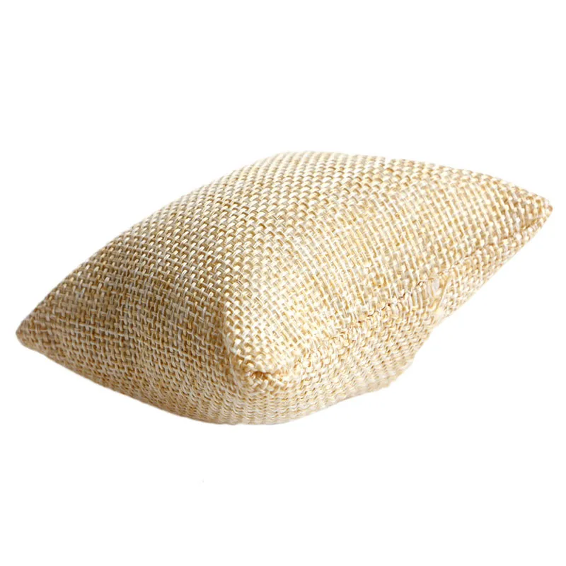 

Браслет из хлопка и льна, маленькая коричневая Подушка-органайзер для часов