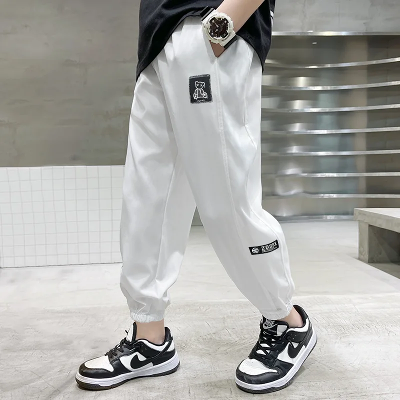 Boys Casual Pants For Children Fashion Summer Sport Pants Boys Girls 3-16 Years Pajama Pants Trousers Loose Letter Clothes enlarge