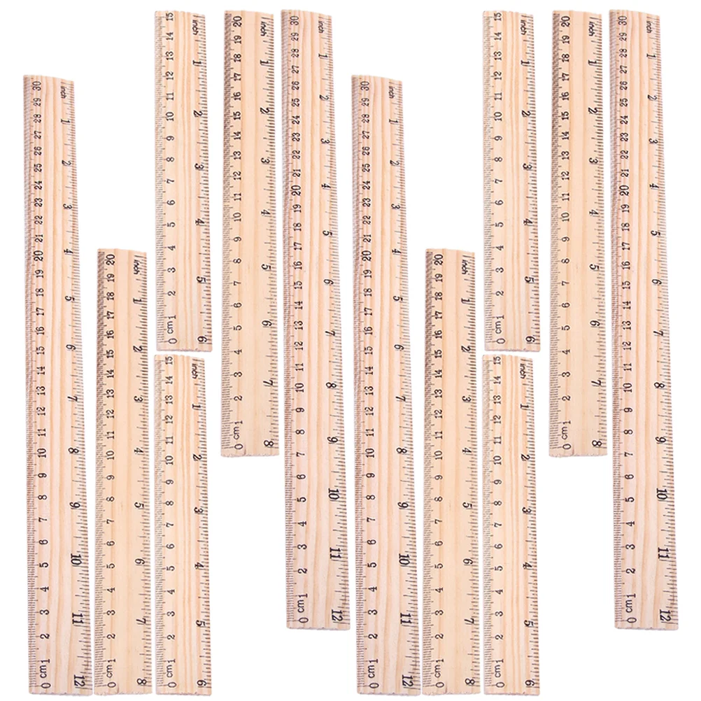 12 шт. деревянные линейки измерительные линейки студенческие линейки  математические Обучающие ли
