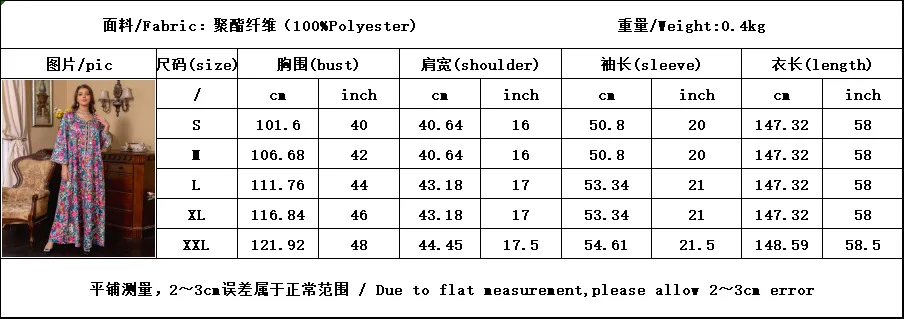 Ab272 Middle East Women's Clothing Arab Dubai Muslim Robe Abaya Printed Dress for Women Summer Robe Femme Musulmane