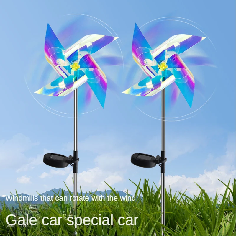 

Solar Powered Outdoor Windmill Lamp Holiday Lights 32LED Spot Light Outdoor Garden Decor Windmill Waterproof Night Light
