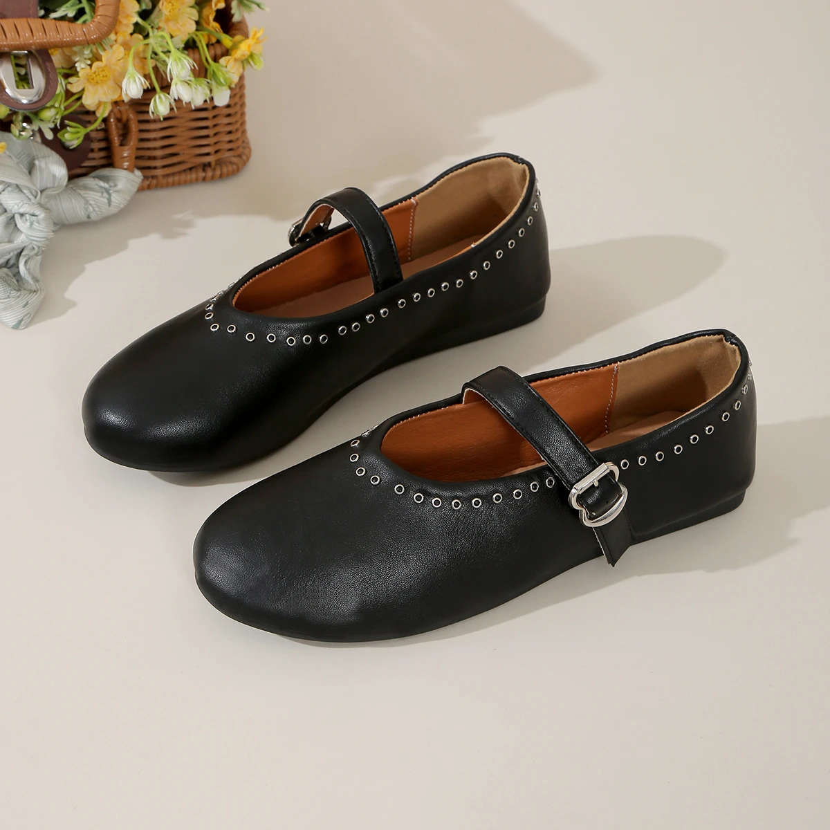 Винтажные литературные туфли Mori Marichen 2024 весенние женские Doudou нескользящие