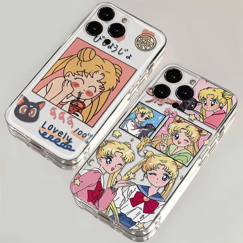 Мягкий чехол S-Sailor M-Moon для Moto G Stylus G85 G41 G5 Plus G50 G51 G5S G6 Play G60 G7 Power G71 G9