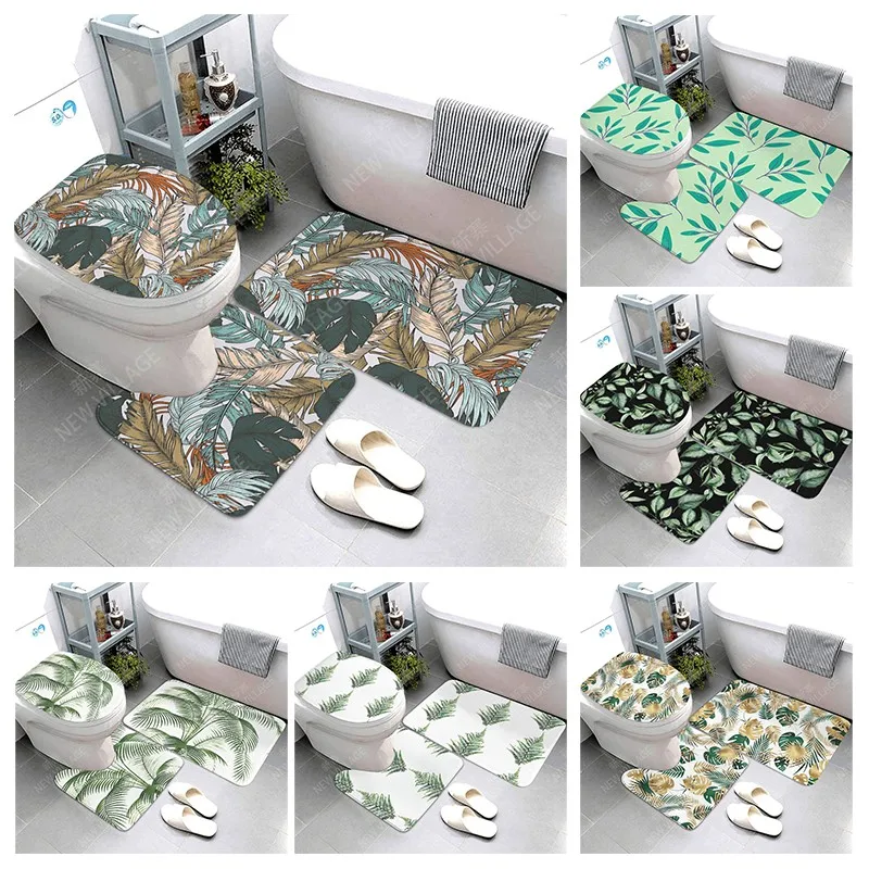 

Противоскользящий коврик для ванной, коврик для душа, декоративный Впитывающий Коврик для ног, вход в ванну, коврик для туалета, простой Скандинавский современный растительный