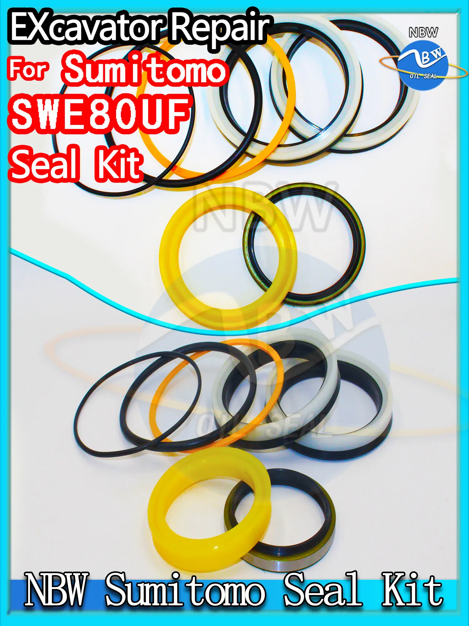 

For Sumitomo SWE80UF Excavator Oil Seal Kit High Quality Repair Bushing Control Pilot Valve Blade TRAVEL Joystick Engine O-ring