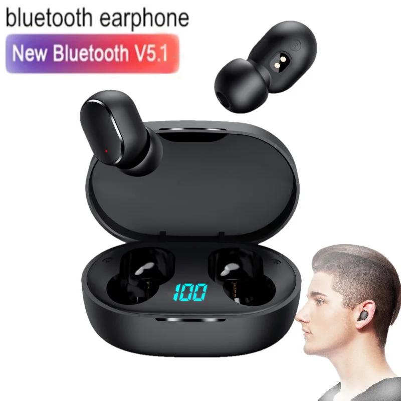 

TWS E6S Bluetooth Earphones Wireless Earbuds IN Ear Stereo Noise Cancelling Sports Headsets With Microphone fone Headphones