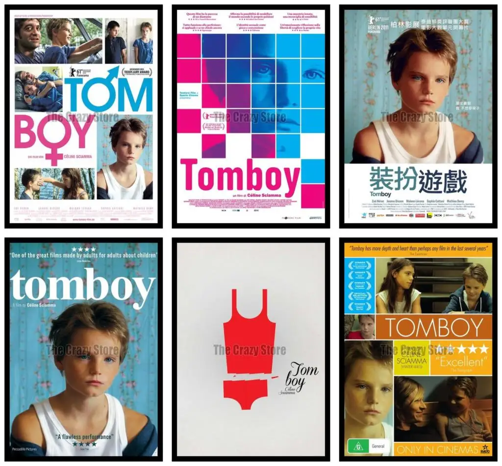 

Tomboy, кино, домашняя декоративная живопись, плакат из белой крафт-бумаги, 42x30 см