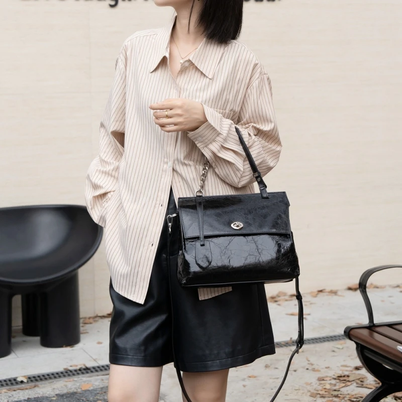 Сумка YANATARI из натуральной кожи кожаная сумка Минималистичная через плечо