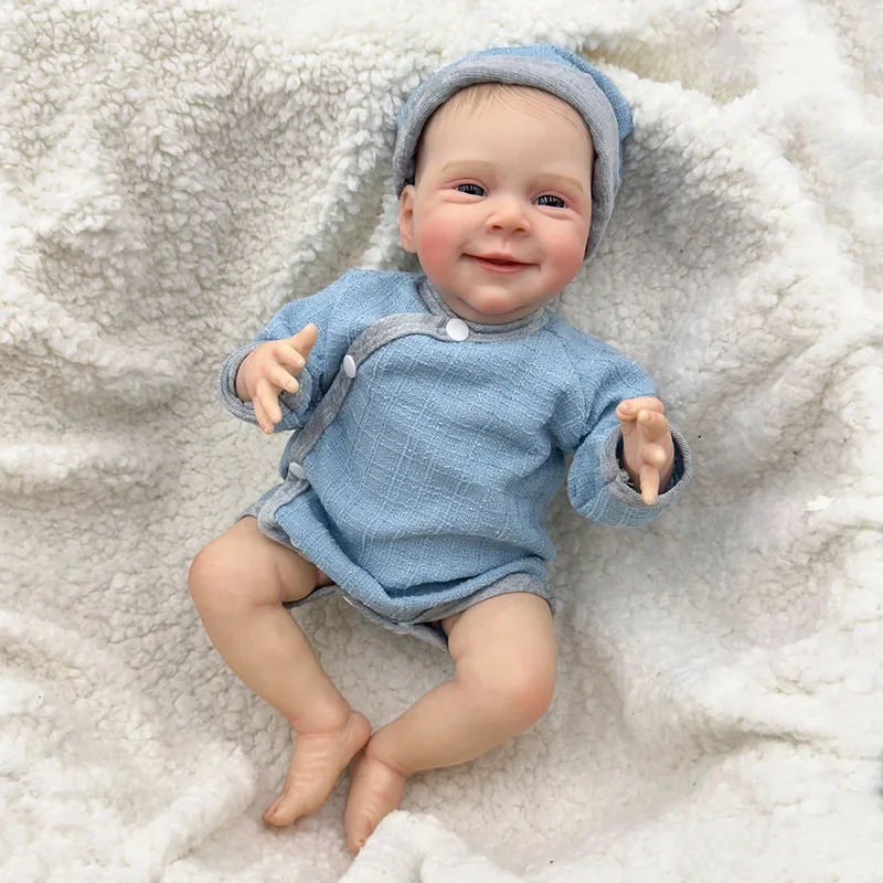 47 см уже готовая кукла реборн Себастьян куклы для новорожденных ручной работы 3D