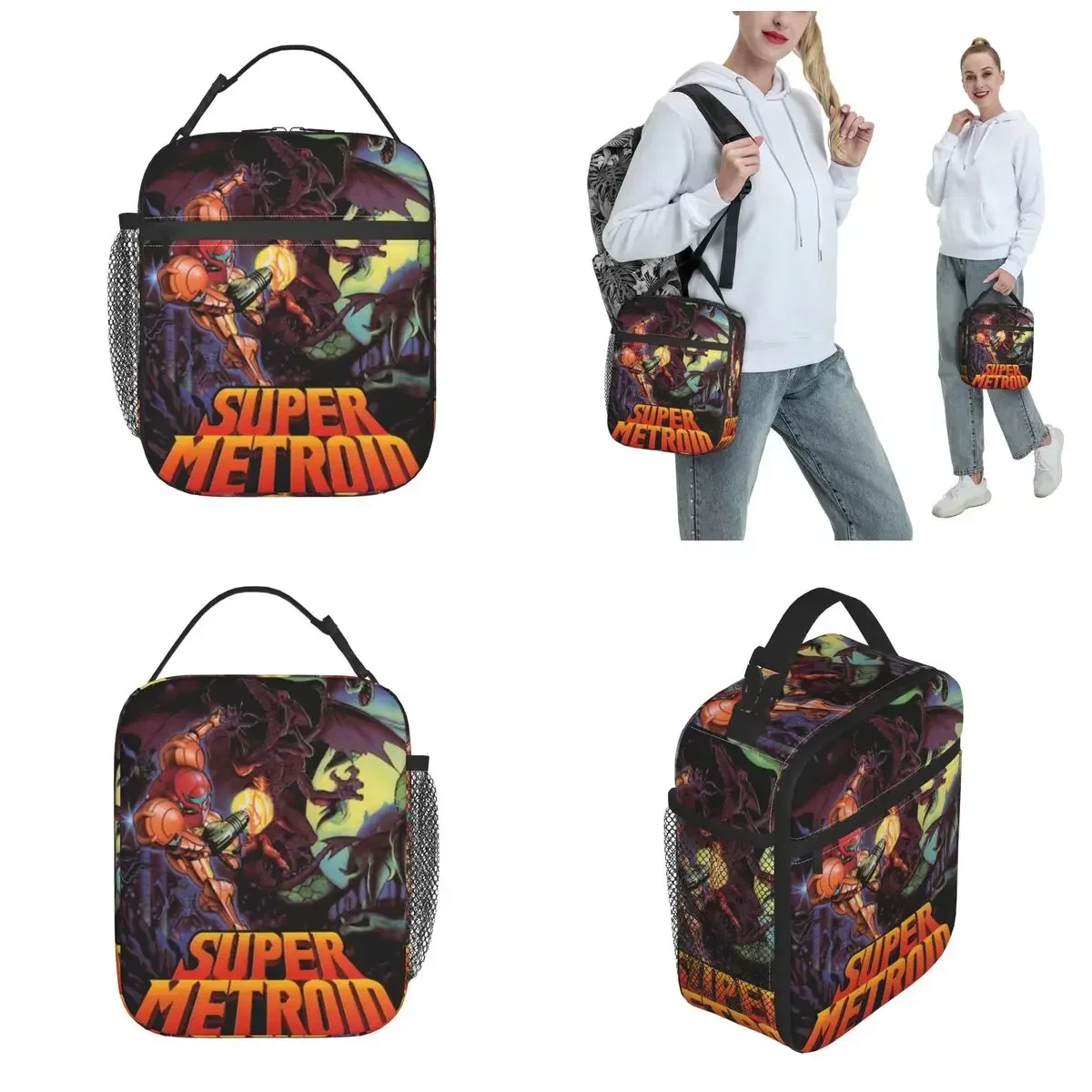 Суперметроидные Изолированные сумки для обедов большая сумка игр пикника бэнто
