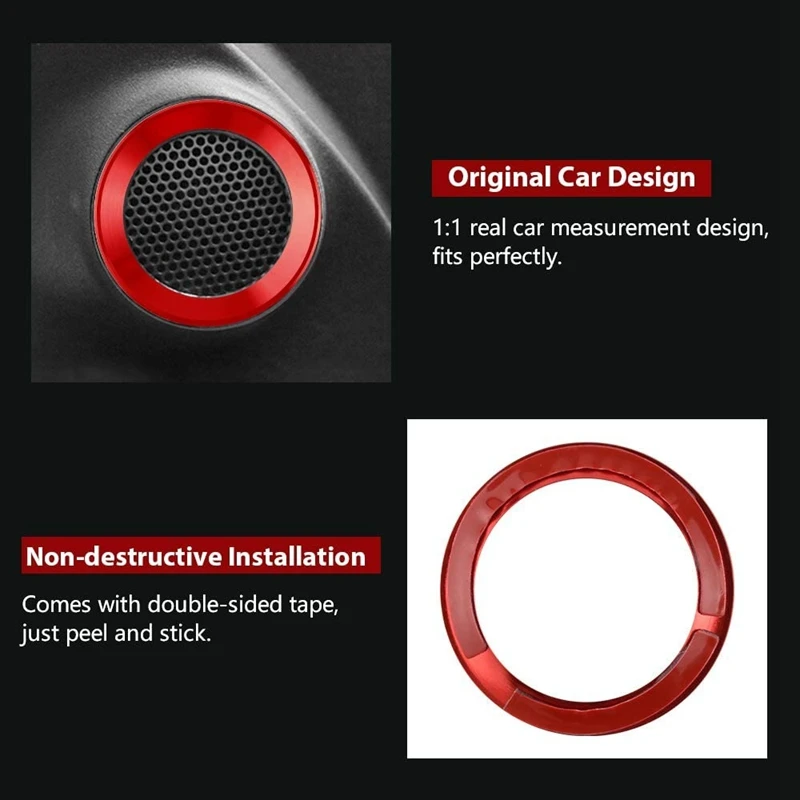 Кольцо динамика передней и задней двери автомобиля металлическая накладка для