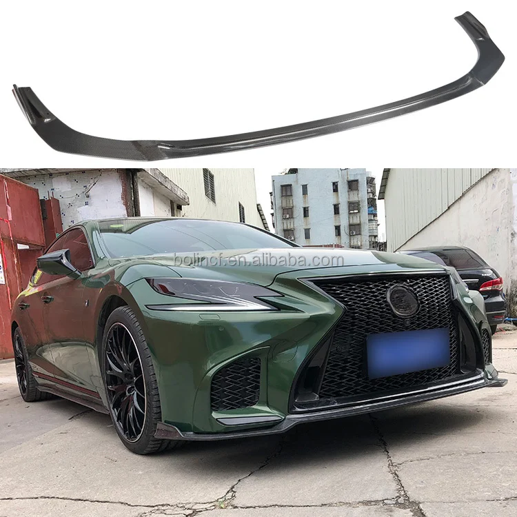 Нижняя губа переднего бампера из настоящего углеродного волокна разделитель для