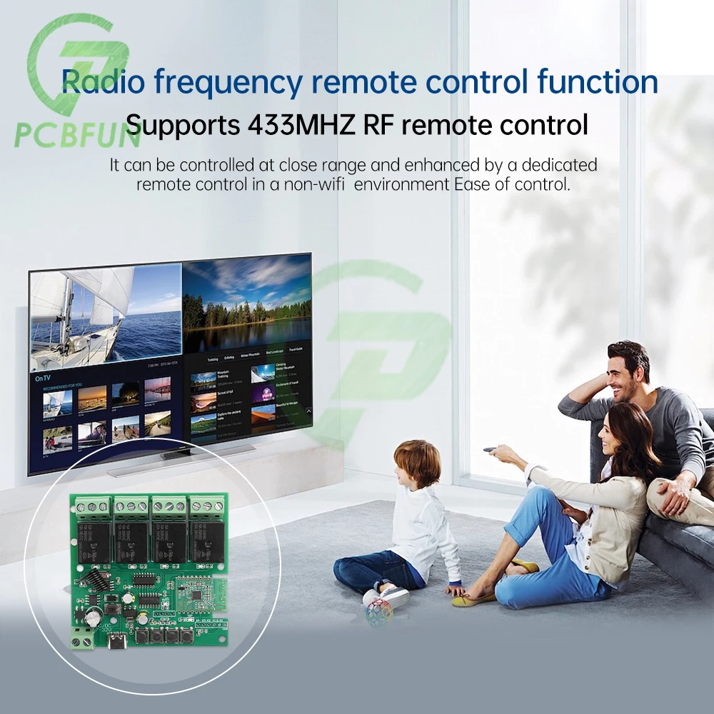 AC/DC7-32V/Type-C 5V 1/4-Channel Wifi Пульт дистанционного управления релейный модуль