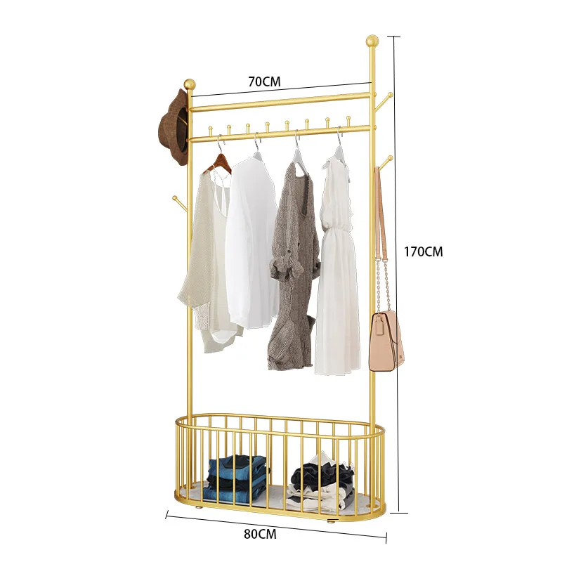 Bedroom Clothes Coat Rack Stand Organizer Metal Hanging Shelf Storag Bedroom Furniture Porte Manteau Hanger In The Hallway