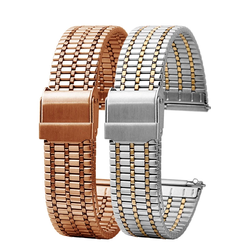 

18MM 20MM 22mm Stainless Steel Watchband For Armani Omega TISSOT Casio Citizen Speedcar series Strap Women's Men Bracelet Gold