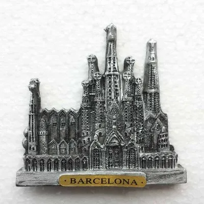 Новый собор Барселоны испанские наклейки на холодильник поделки сувениры для