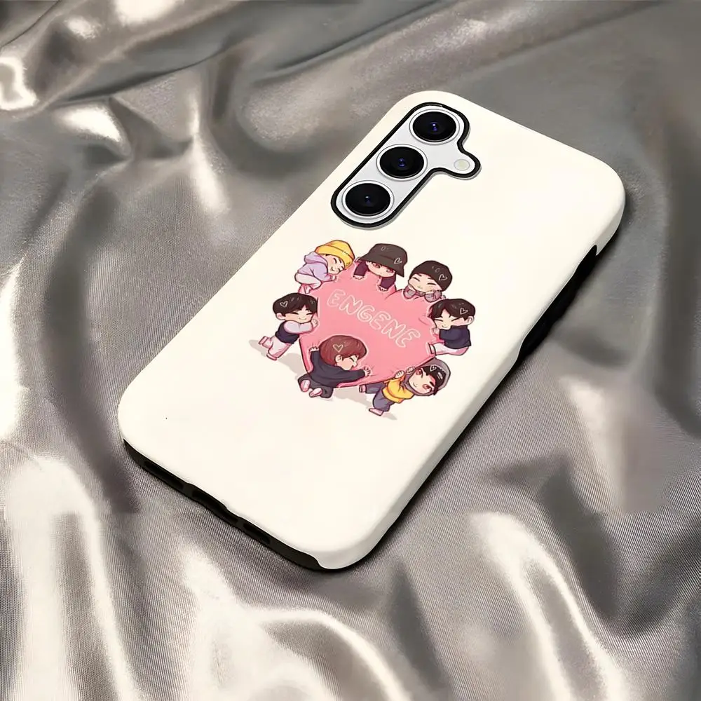 Фото Чехол для телефона E-Enhypens Boy Band для Samsung S25 Ultra S21 S22 S23 FE S24 Plus A56 A36 A16, глянцевый чехол 2 в 1 №5