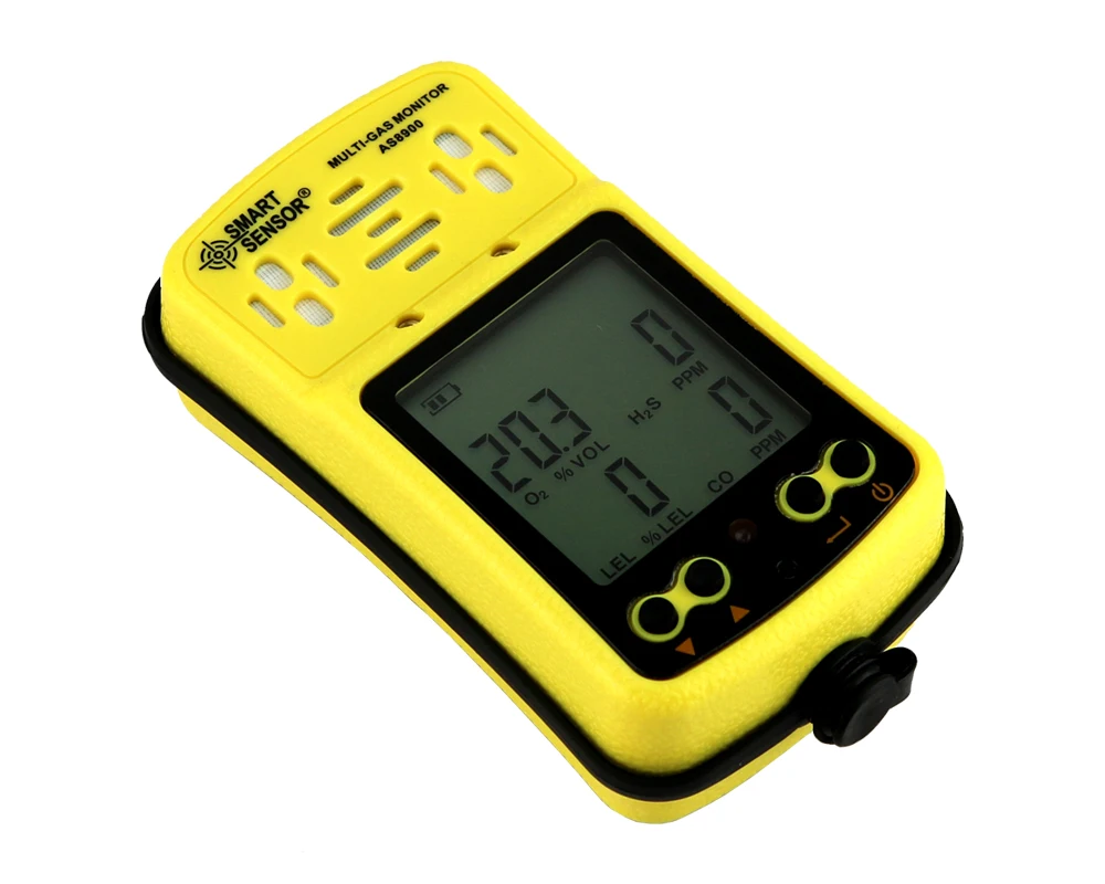 Multi Gas Monitor O2 Oxygen CO Carbon Monoxide Gas Detector, AS8900 Hydrothion Portable h2s Combustible Gas Detector enlarge