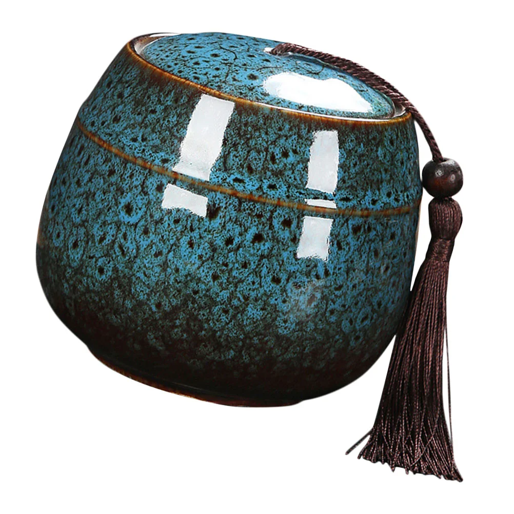 

Tea Ceramic Jar Storage Canister Jars Loose Canisters Sugar Container Coffee Tin Condiment Kitchen Box Candy Can Pot Seasoning