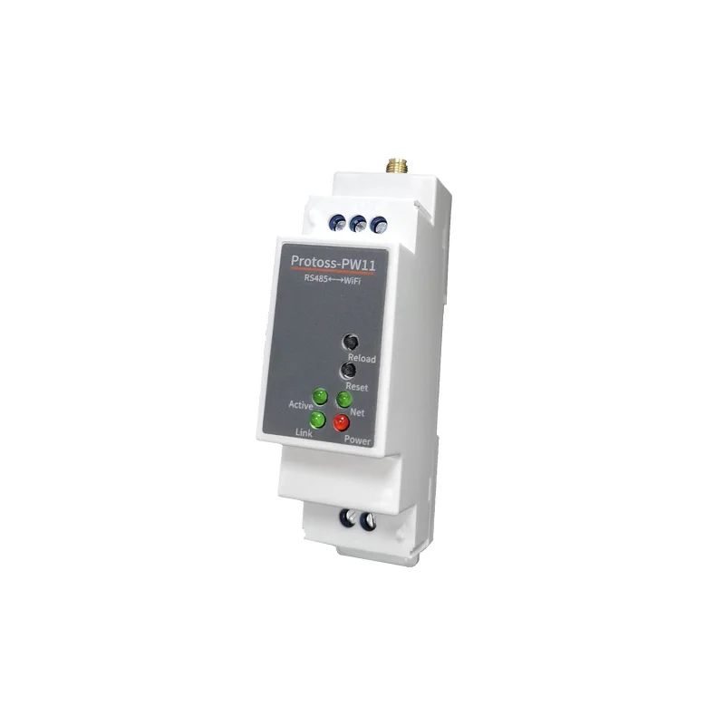 Монтаж на стандартной рейке DTU RS485 к последовательному серверу WIFI IOT220V AC PW11