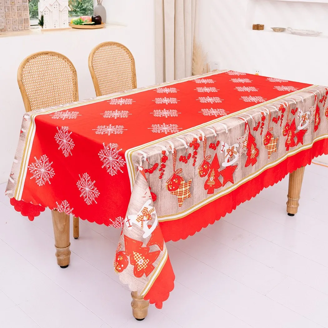 

Christmas New Year Party Tablecloth Home Decor Kitchen Rectangle Home Textile Tablecloth For Xmas Navidad Noel Decoration 2022