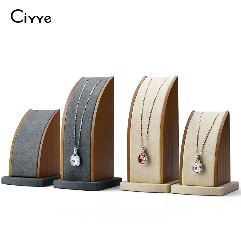 

Деревянная подвеска для ожерелья Ciyye 2 шт./компл., подставка Diaplay 7*8*16 см, подвеска-витрина из микрофибры, органайзер для ювелирных изделий, рек...