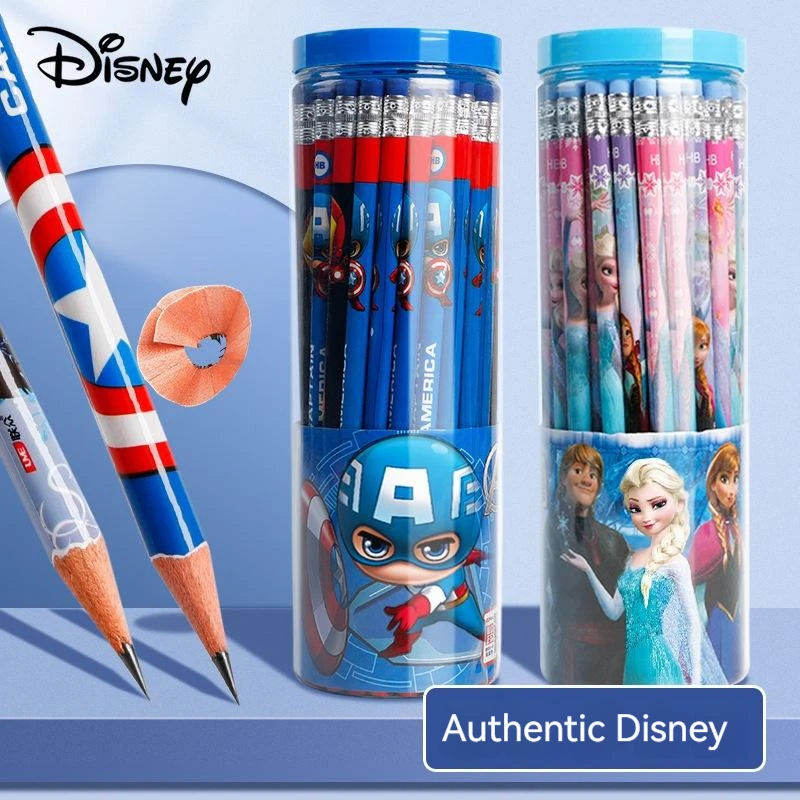 

Children's Pencil Elementary School Kindergarten Learning Stationery Supplies Frozen Round Stick Hb Cartoon Pencil Stationery