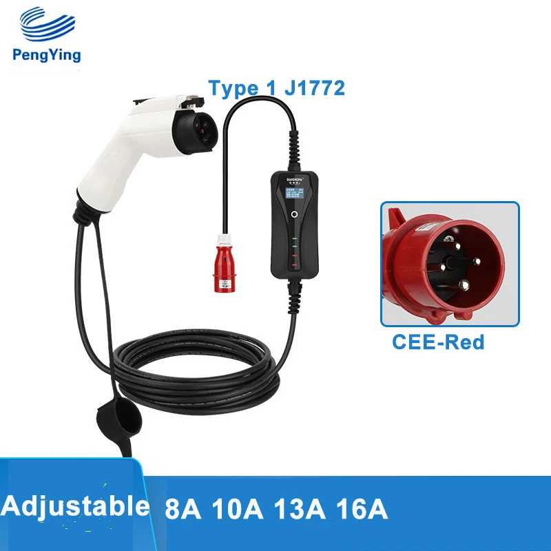

Portable Charger for Electric Car Type1 EVSE EV 16A Electric Vehicle Charger