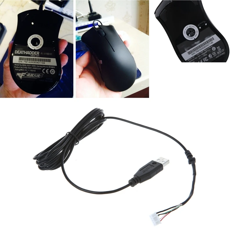 Сменный Прочный USB-кабель для мыши 2 м совместим с игровой мышью Ra zer DeathAdder 2014 1800DPI