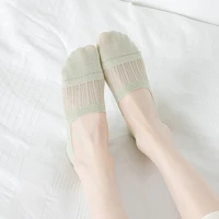 korean new stripe hollow boat socks mesh short socks non slip transparent invisible socks summer no trace hosiery sock slippers