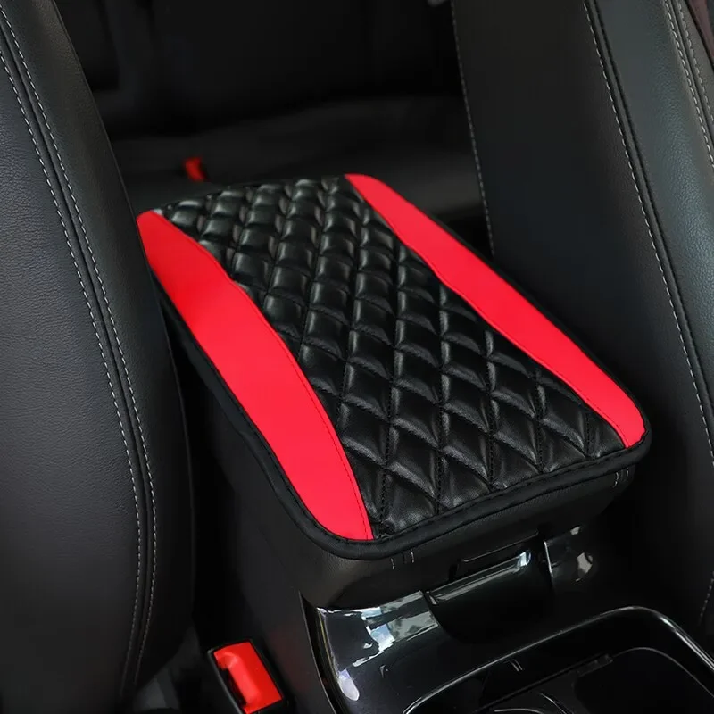 

Car Armrest Cover Mat Universal PU Leather Ethnic Style Print Waterproof Non Slip Storage Box Pad Auto Styling Interior Accessor