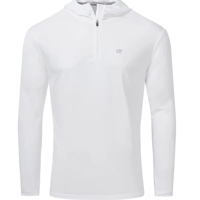 

Mens UPF 50+ Long Sleeve T-Shirts Sun Protection Hooded Outdoor Fishing Hiking Quick Dry Lightweight Sunscreen Tops