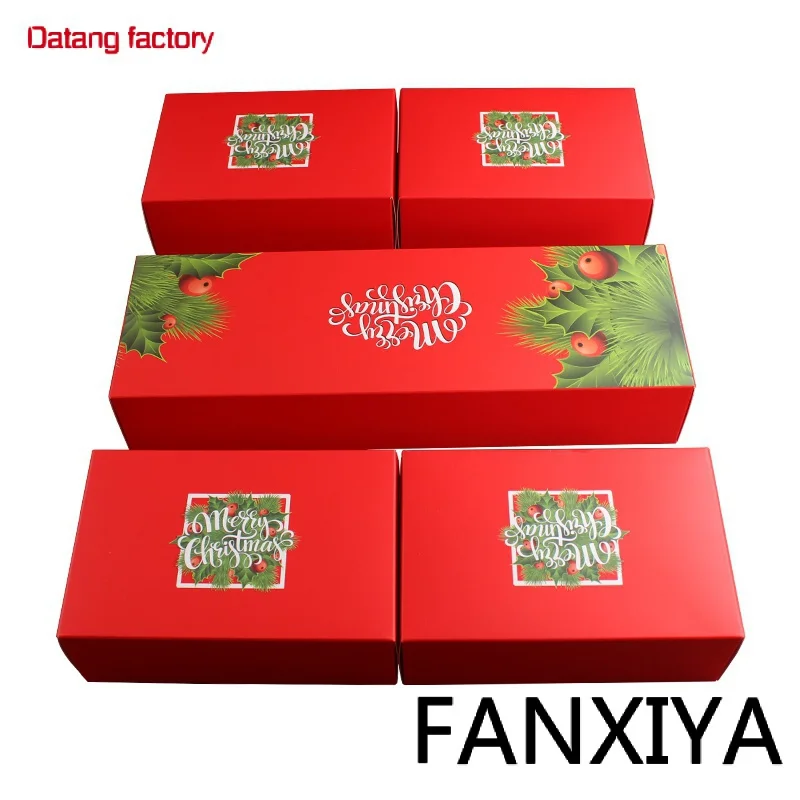 

Custom LOGO Paper Product Cookie Candy Chocolate Cookie Packaging Box Merry Christmas Present Eve Box