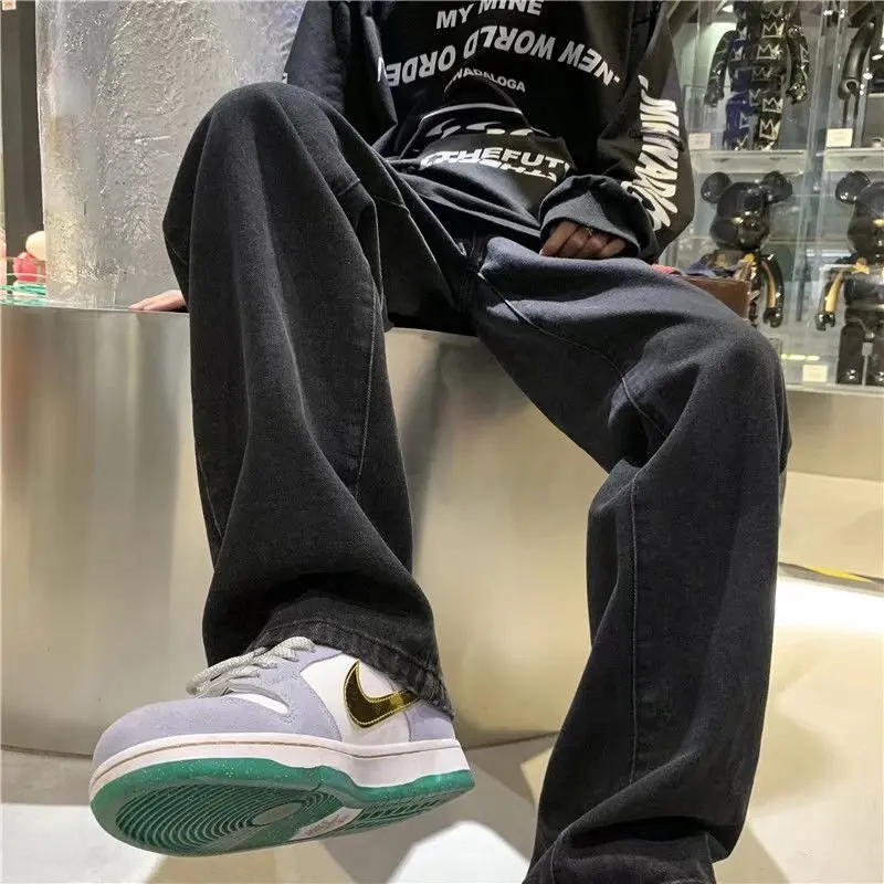 Summer Fashion Jeans For Men 2022 New Autumn Male Streetwear Long Trouser Demin Business Casual Straight Pant Sweatpants MOOWNUC