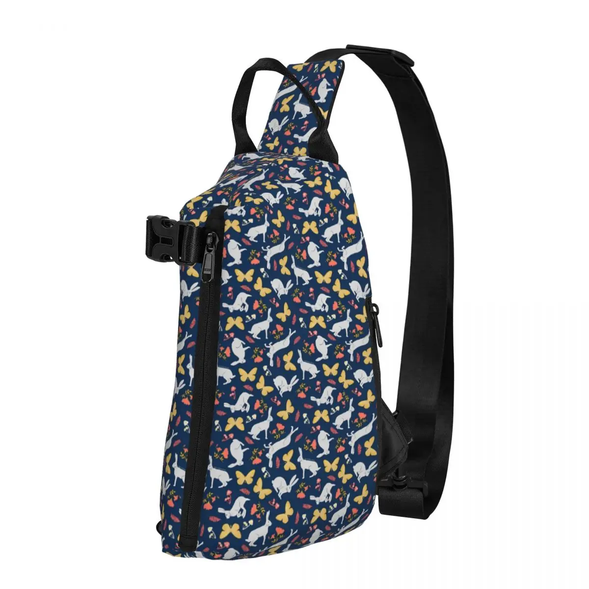 

Нагрудная сумка с милым кроликом для мужчин, сумка на плечо с принтом бабочек для кемпинга, модная маленькая сумочка с принтом для телефона, мотоциклетная слинг-сумка