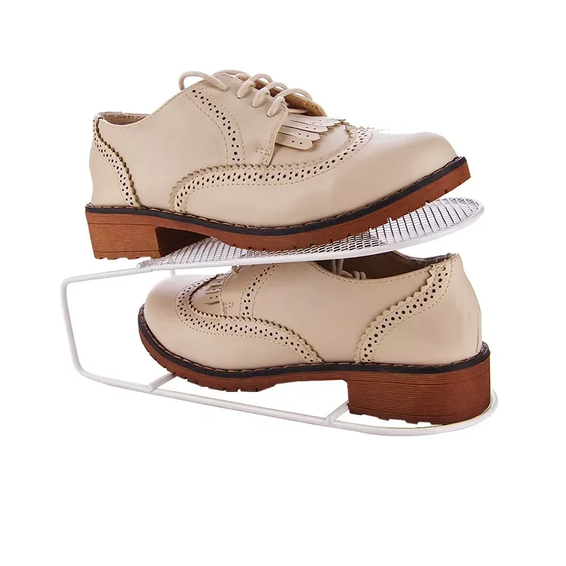 

1pc Iron Double Shoe Racks Household Shoes Standing Shoe Organizer